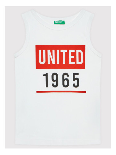 United Colors Of Benetton топ 3I1XCH003 Бял Regular Fit