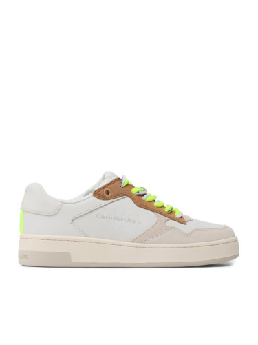 Calvin Klein Jeans Сникърси Basket Cupsole Fluo Contrast YW0YW00920 Бял