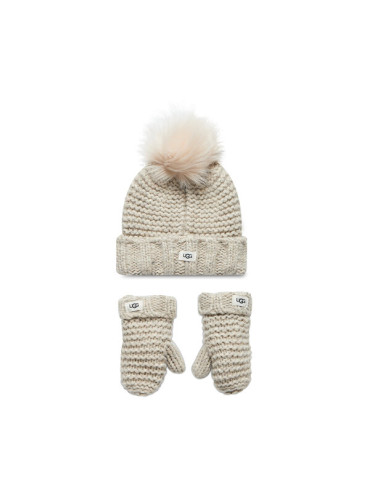 Ugg Комплект шапка и ръкавици K Infant Knit Set 20124 Сив