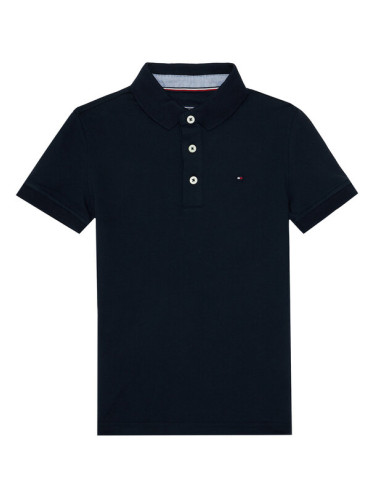 Tommy Hilfiger Тениска с яка и копчета KB0KB03975 D Тъмносин Regular Fit