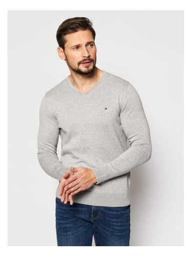 Tommy Hilfiger Пуловер MW0MW04979 Сив Regular Fit