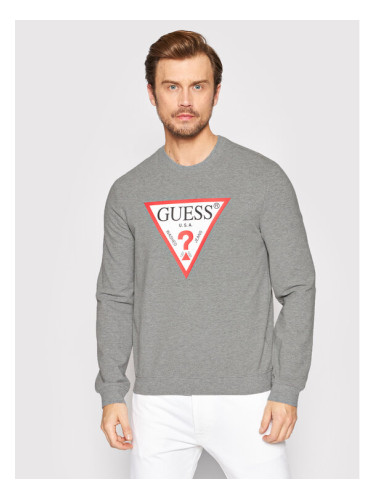 Guess Суитшърт Audley M2YQ37 K6ZS1 Сив Slim Fit