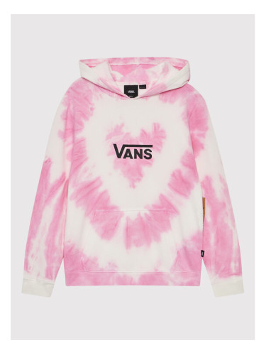 Vans Суитшърт Tie Dye Heart VN0A7RRR Розов Regular Fit