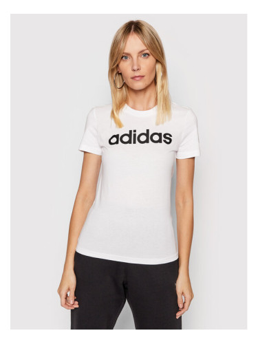 adidas Тишърт Essentials GL0768 Бял Slim Fit