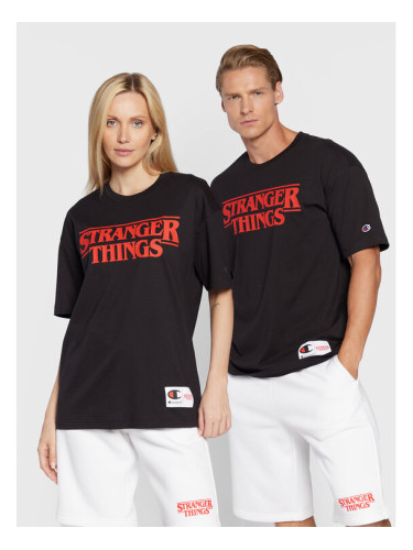 Champion Тишърт STRANGER THINGS Unisex 217791 Черен Custom Fit