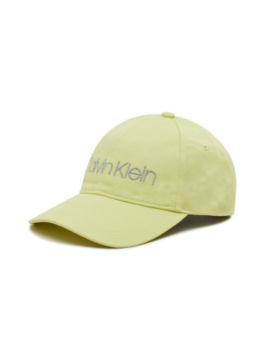 Calvin Klein Шапка с козирка Bb Cap K60K608210 Жълт