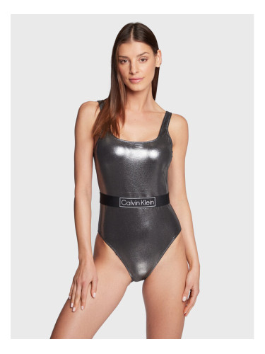 Calvin Klein Swimwear Бански костюм KW0KW01956 Черен