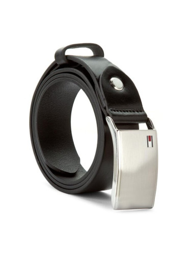 Tommy Hilfiger Мъжки колан Th Plaque Belt 3.5 Adj AM0AM01995 Черен