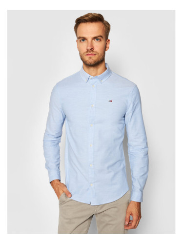 Tommy Jeans Риза Stretch Oxford DM0DM09594 Светлосиньо Slim Fit