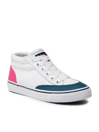 Tommy Jeans Гуменки Mid Playful Vulc Wmn EN0EN01847 Бял