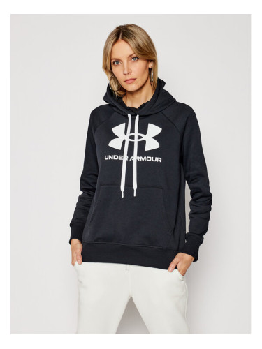 Under Armour Суитшърт Ua Rival Fleece Logo 1356318 Черен Loose Fit