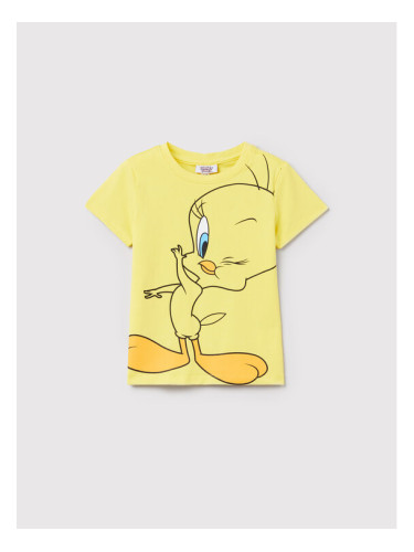 OVS Тишърт LOONEY TUNES 1439104 Жълт Regular Fit