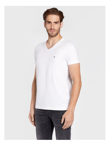 Tommy Hilfiger Тишърт Core Stretch MW0MW27540 Бял Slim Fit