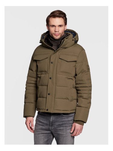 Tommy Hilfiger Пухено яке Utility MW0MW27702 Зелен Regular Fit