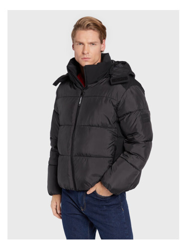Calvin Klein Зимно яке Mix Media Quilt K10K110329 Черен Regular Fit