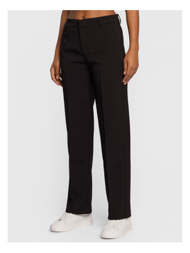 Gina Tricot Текстилни панталони 13672 Черен Regular Fit
