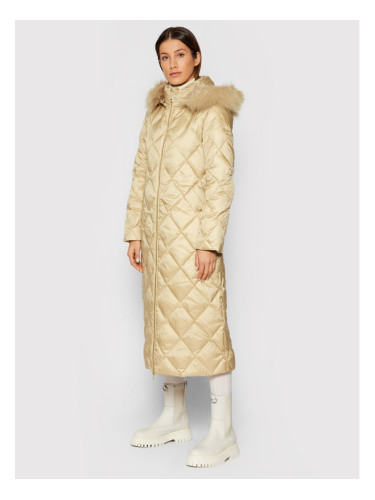 Liu Jo Пухено яке WF1063 T4573 Бежов Regular Fit