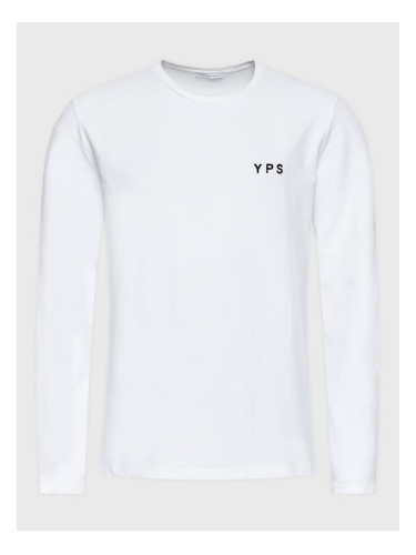Young Poets Society Тениска с дълъг ръкав Lio Spray 107368 Бял Regular Fit