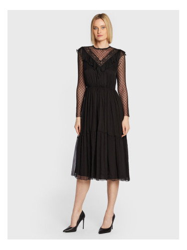 Nissa Коктейлна рокля RS13597 Черен Regular Fit