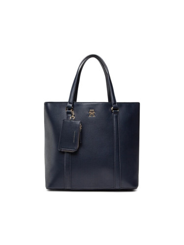 Tommy Hilfiger Дамска чанта Tommy Life Soft Tote AW0AW13138 Тъмносин