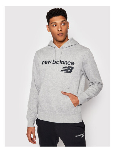 New Balance Суитшърт C C F Hoodie MT03910 Сив Relaxed Fit