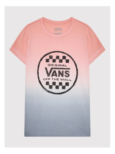 Vans Тишърт Sunset Wash VN0A7RUJ Розов Regular Fit