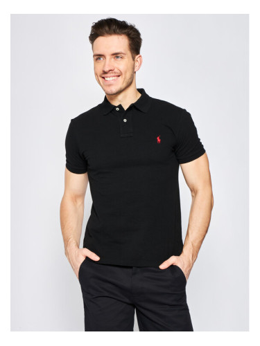 Polo Ralph Lauren Тениска с яка и копчета Core Replen 710795080 Черен Slim Fit