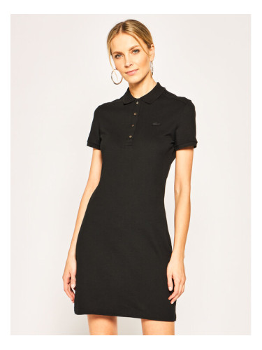 Lacoste Ежедневна рокля EF5473 Черен Slim Fit