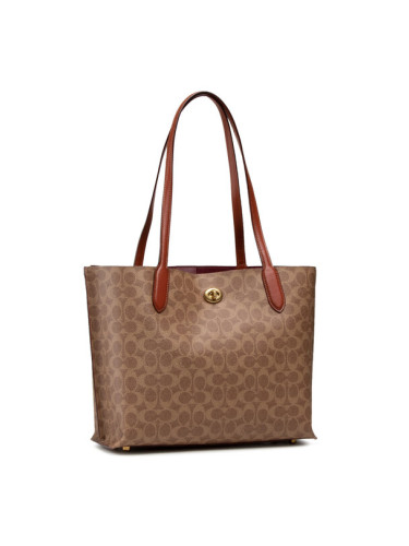 Coach Дамска чанта Cc Sig Willow Tote C0693 Кафяв