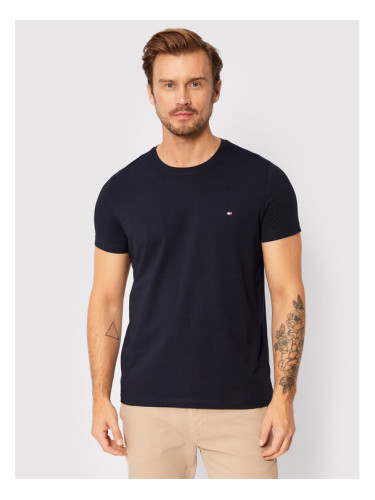 Tommy Hilfiger Тишърт Core Stretch MW0MW27539 Тъмносин Slim Fit