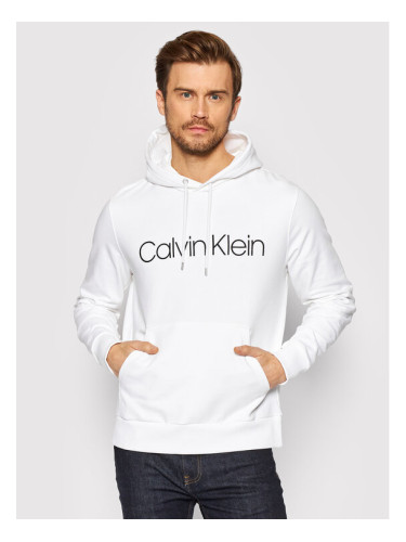 Calvin Klein Суитшърт Logo K10K104060 Бял Regular Fit