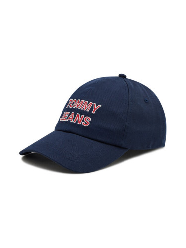 Tommy Jeans Шапка с козирка Graphic Cap AW0AW10191 Тъмносин