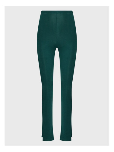 Reebok Текстилни панталони Wde Trend HG1171 Зелен Slim Fit