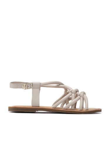 Tommy Hilfiger Сандали Flap Strappy Sandal FW0FW06668 Бял