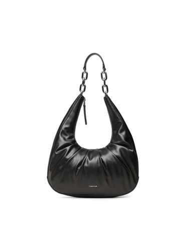 Calvin Klein Дамска чанта Soft Cres Shoulder Bag Md K60K610421 Черен