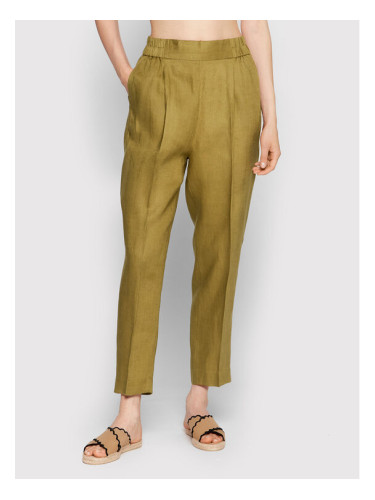 Sisley Текстилни панталони 4AGHLF00S Зелен Regular Fit