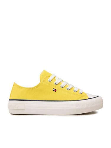 Tommy Hilfiger Кецове Low Cut Lace-Up Sneaker T3A4-32118-0890 S Жълт