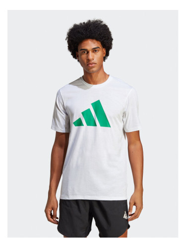 adidas Тениска от техническо трико Essentials Feelready Logo IC1219 Бял Regular Fit