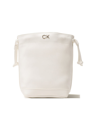 Calvin Klein Jeans Дамска чанта Re-Lock Drawstring Bag Mini K60K610450 Бял