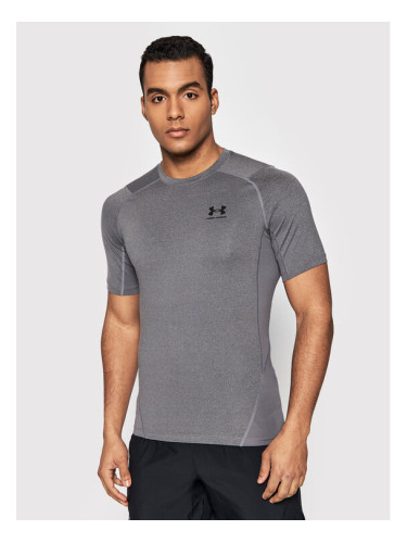 Under Armour Тениска от техническо трико HeatGear® 1361518 Сив Slim Fit