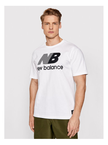 New Balance Тишърт MT01518 Бял Relaxed Fit