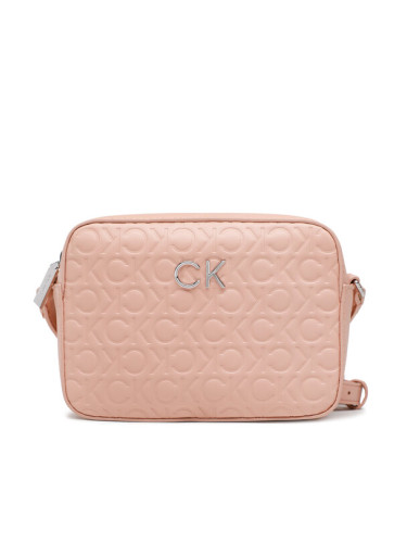 Calvin Klein Дамска чанта Re-Lock Camera Bag Emb Mono K60K610199 Розов