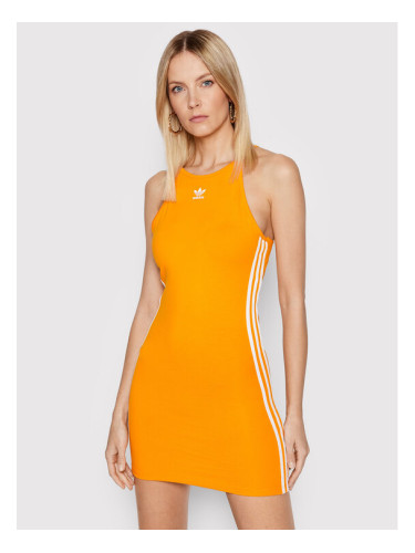 adidas Лятна рокля adicolor Classics HC2046 Оранжев Slim Fit