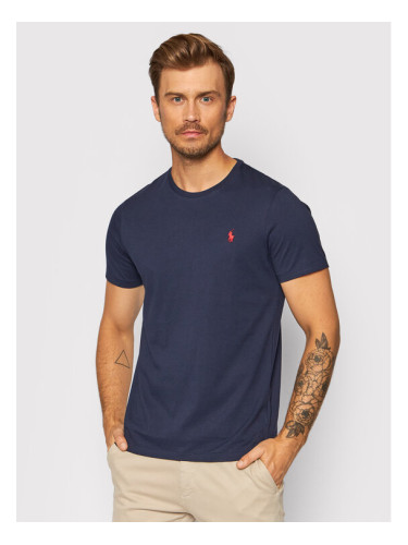 Polo Ralph Lauren Тишърт Bsr 710680785 Тъмносин Custom Slim Fit