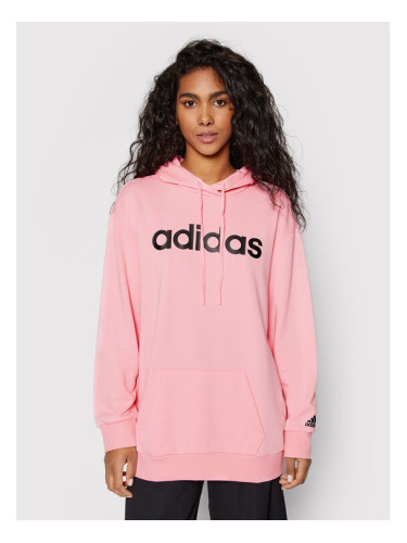 adidas Суитшърт Linear Ov HD1754 Розов Loose Fit