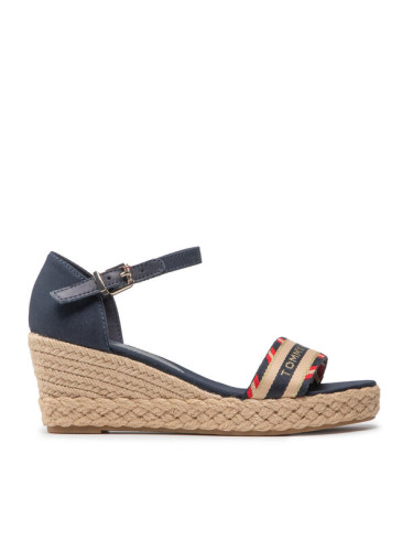 Tommy Hilfiger Еспадрили Corporate Webbing Low Wedge FW0FW06293 Тъмносин