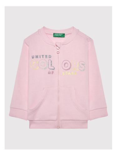 United Colors Of Benetton Суитшърт 3J70C5978 Розов Regular Fit