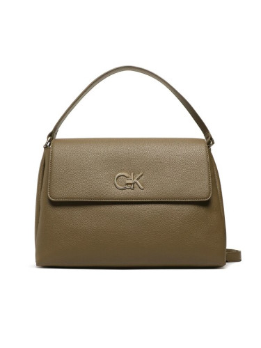 Calvin Klein Дамска чанта Re-Lock Tote W/Flap Pbl K60K610178 Каки