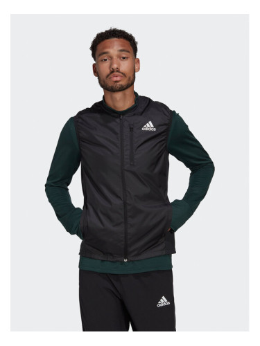 adidas Елек Own The Run Vest HL3926 Черен Slim Fit