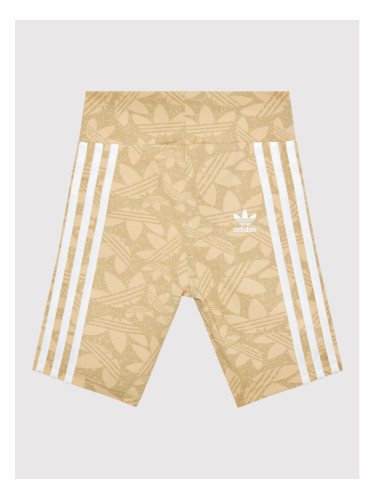 adidas Спортни шорти Cycling HC7068 Бежов Slim Fit